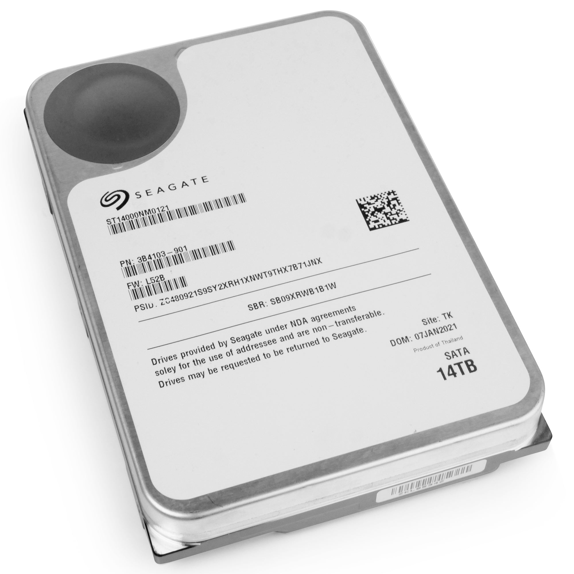 Seagate Exos 2X14 ST14000NM0121 14TB 7.2K RPM SATA 6Gb/s 512e 3.5in Refurbished HDD