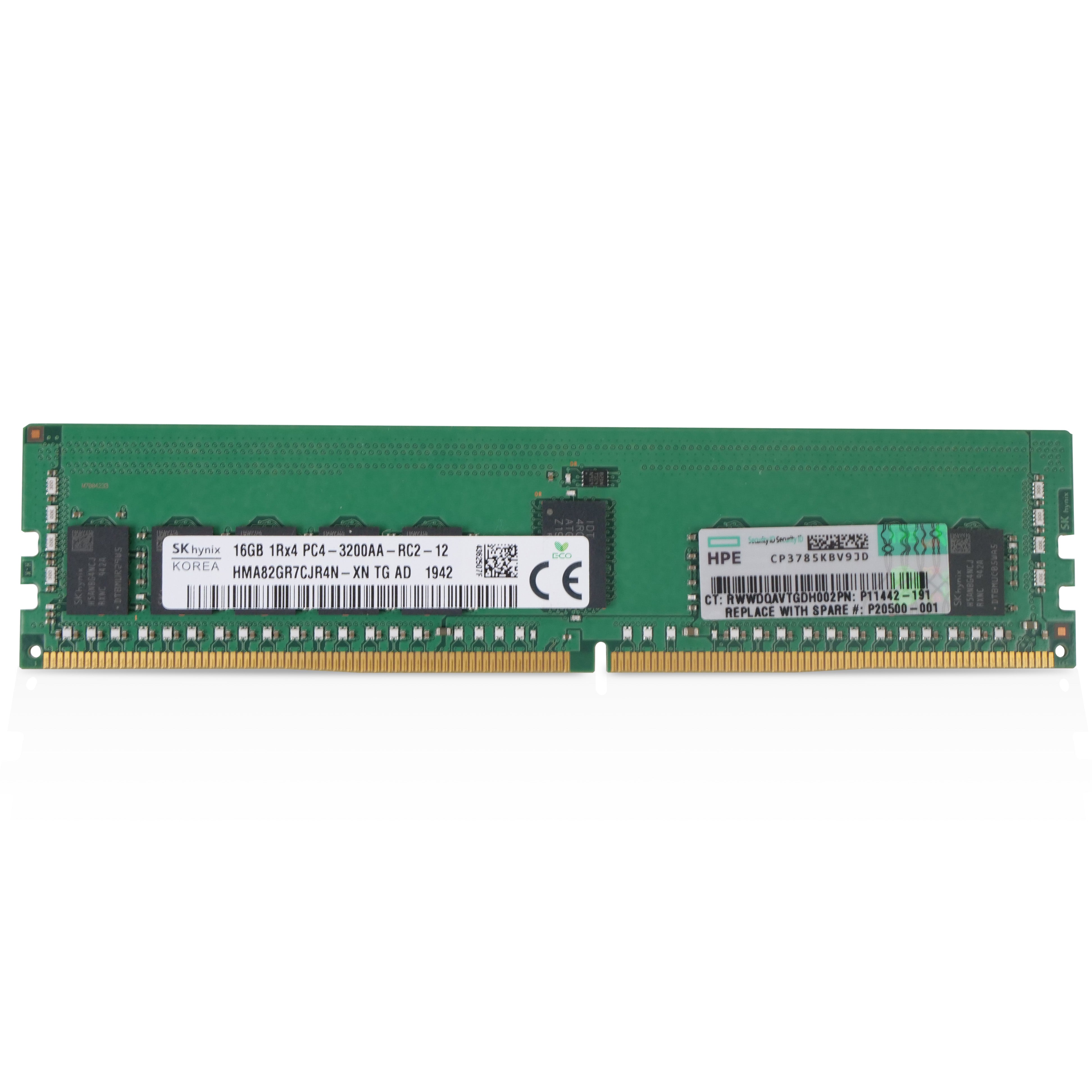 SK Hynix/HPE HMA82GR7CJR4N-XN 16GB DDR4 3200MHz RDIMM ECC Server RAM (PC4-3200AA) Seller Refurbished