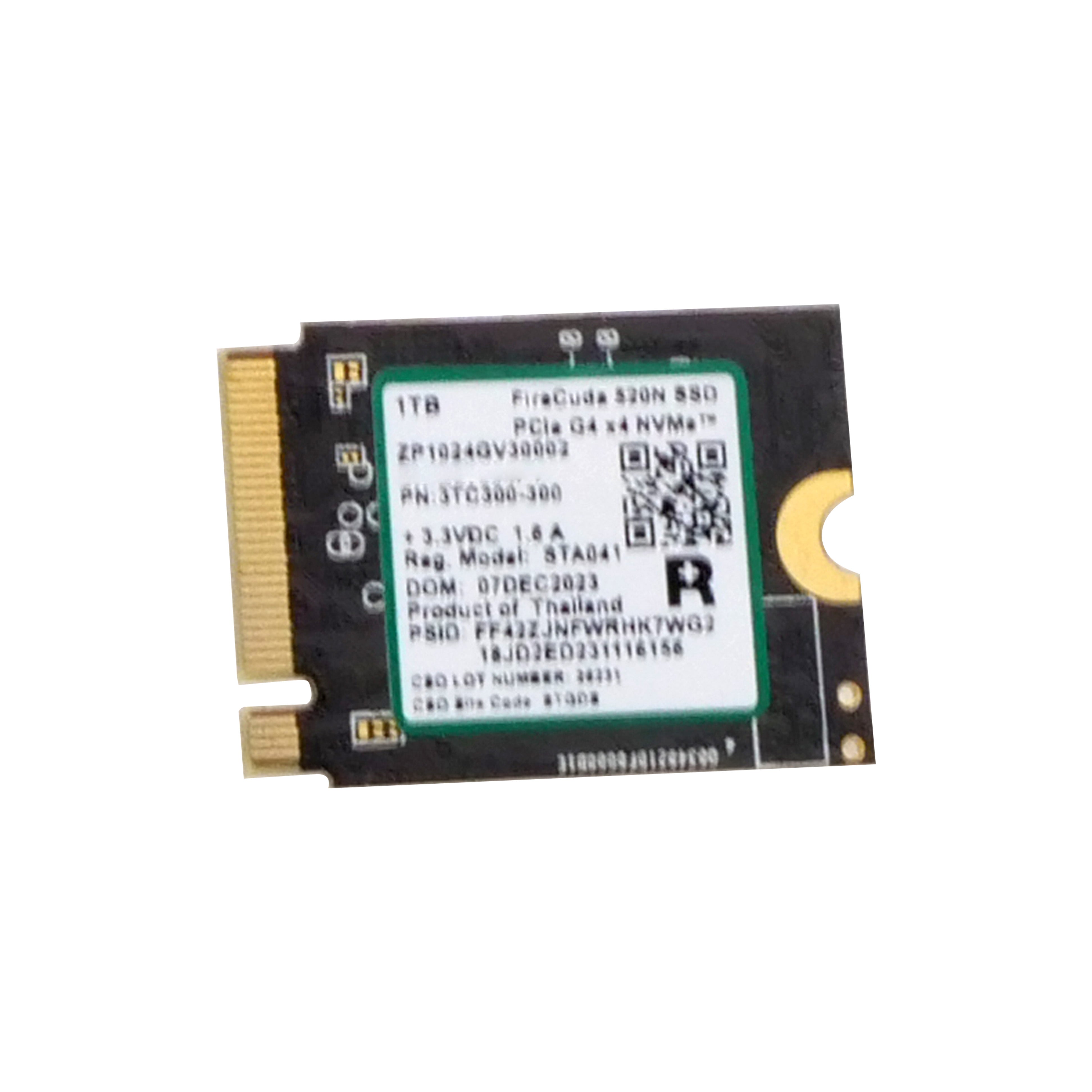 Seagate FireCuda 520N ZP1024GV30002 1TB PCIe Gen 4 ×4 NVMe 1.4 8GB/s M.2 2230 Recertified SSD