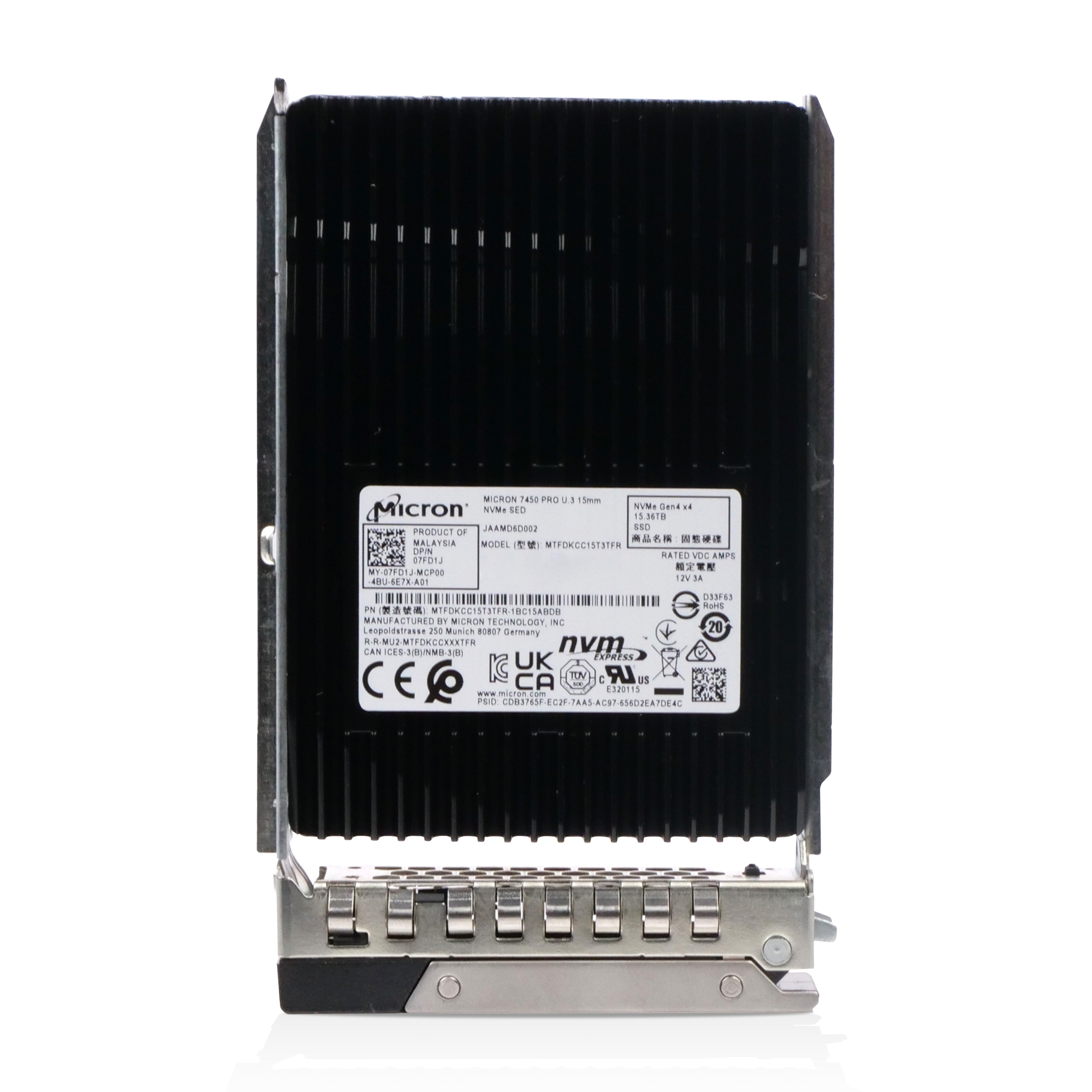 Dell G14 T8KK5 15.36TB 1 DWPD PCIe Gen 4.0 x4 8GB/s Read-Intensive 3D TLC U.3 NVMe 2.5in SSD