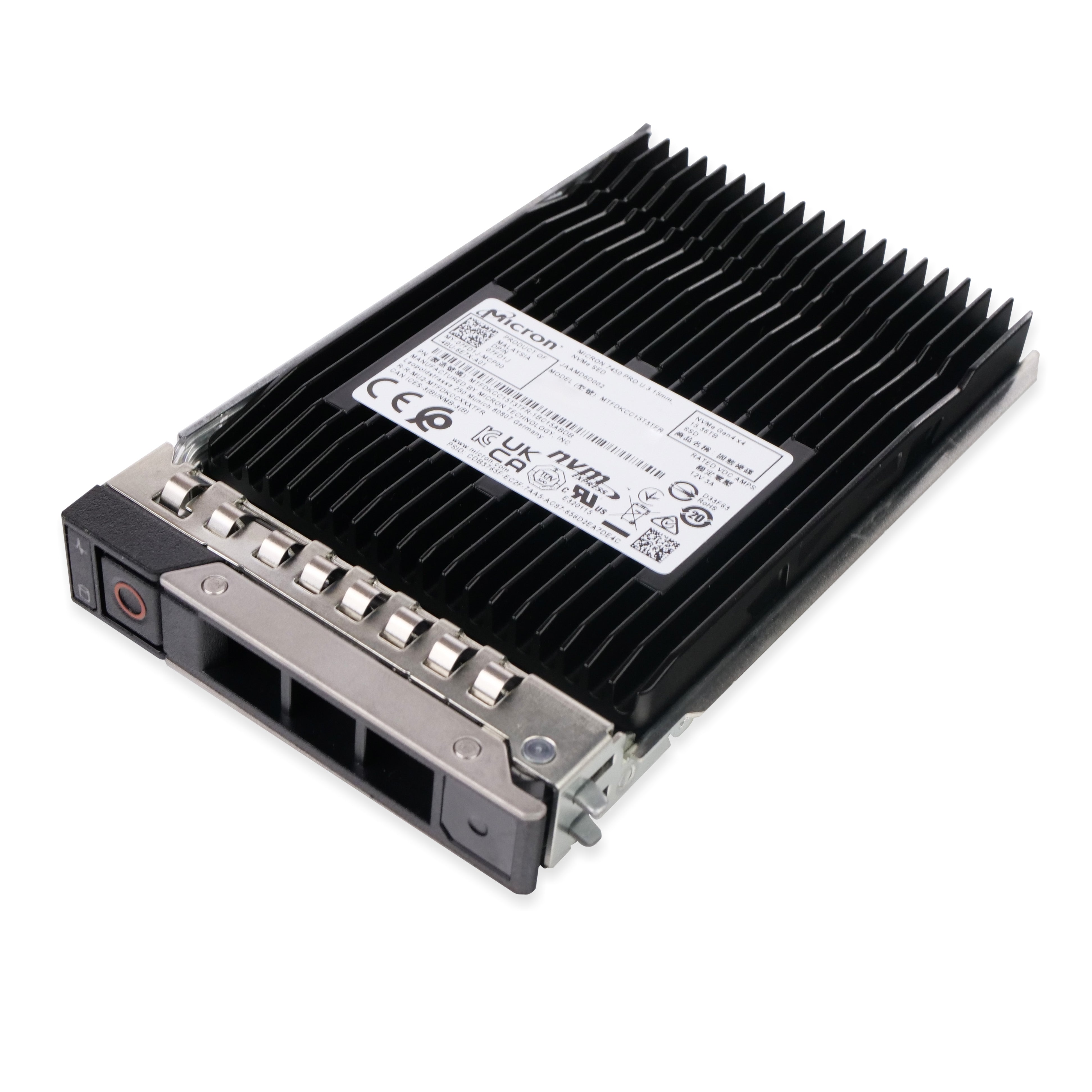 Dell G14 T8KK5 15.36TB 1 DWPD PCIe Gen 4.0 x4 8GB/s Read-Intensive 3D TLC U.3 NVMe 2.5in SSD