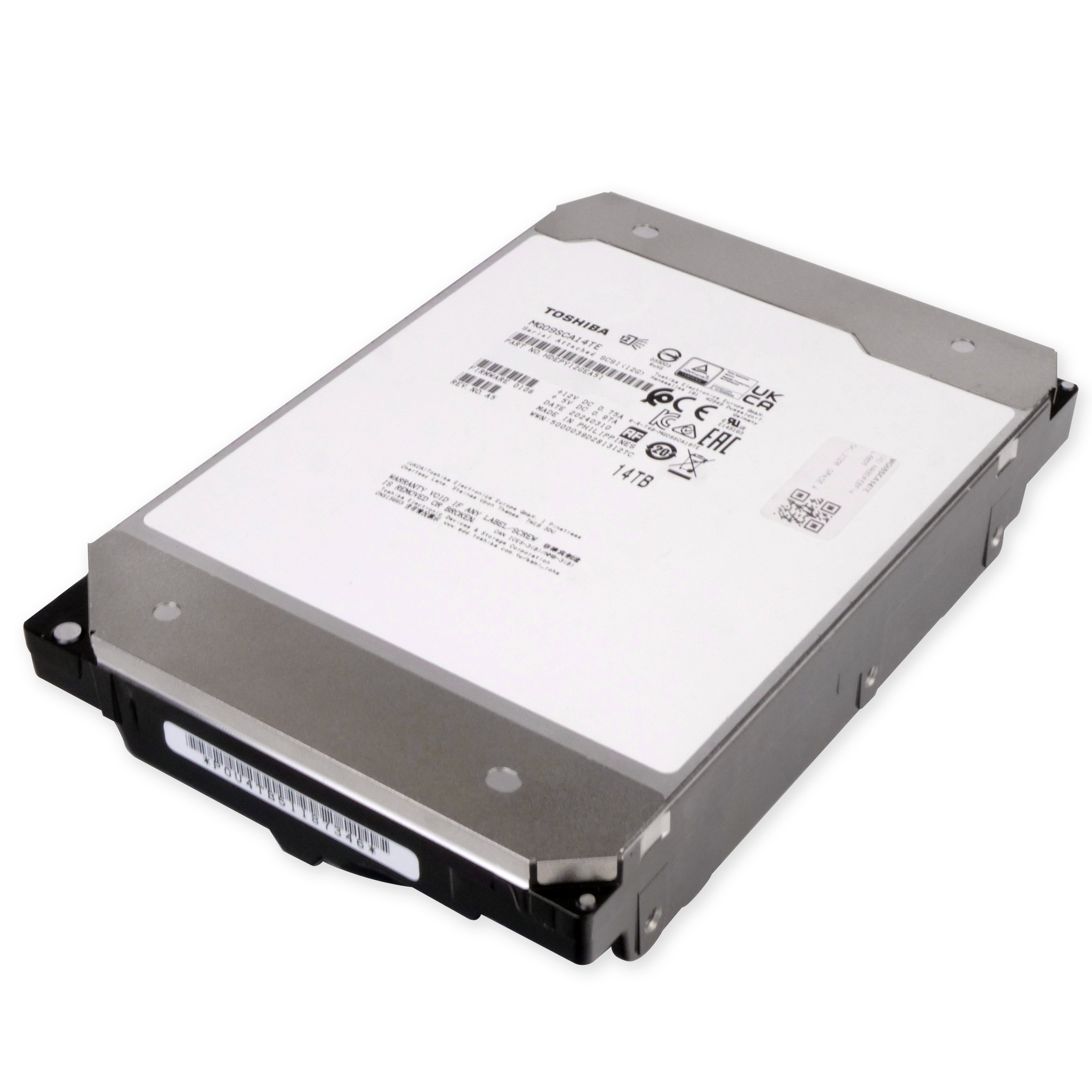 Toshiba MG09 MG09SCA14TE 14TB 7.K RPM SAS 12Gb/s 512e 512MB 3.5in Refurbished HDD