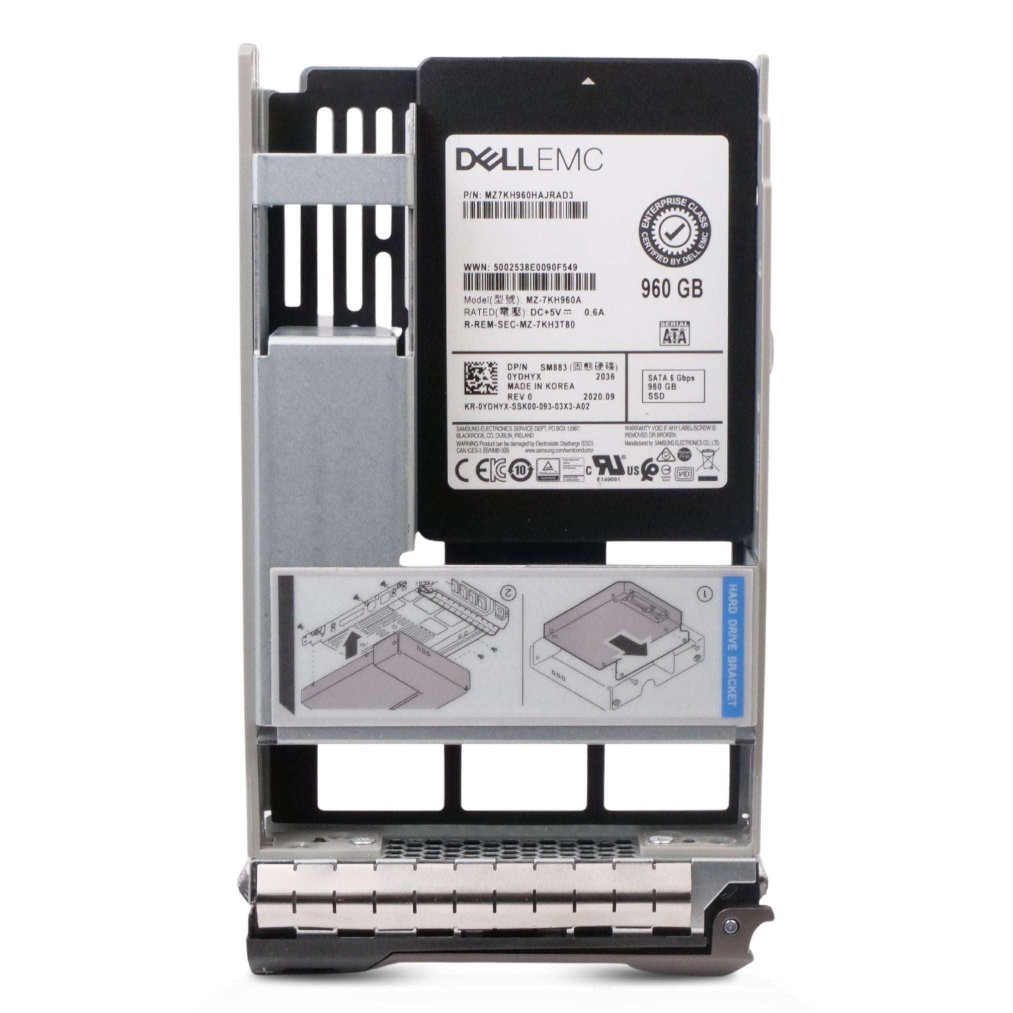 Dell G13 0YDHYX 960GB 3 DPWD SATA 6Gb/s MLC Mixed-Used Hybrid 3.5in Refurbished SSD