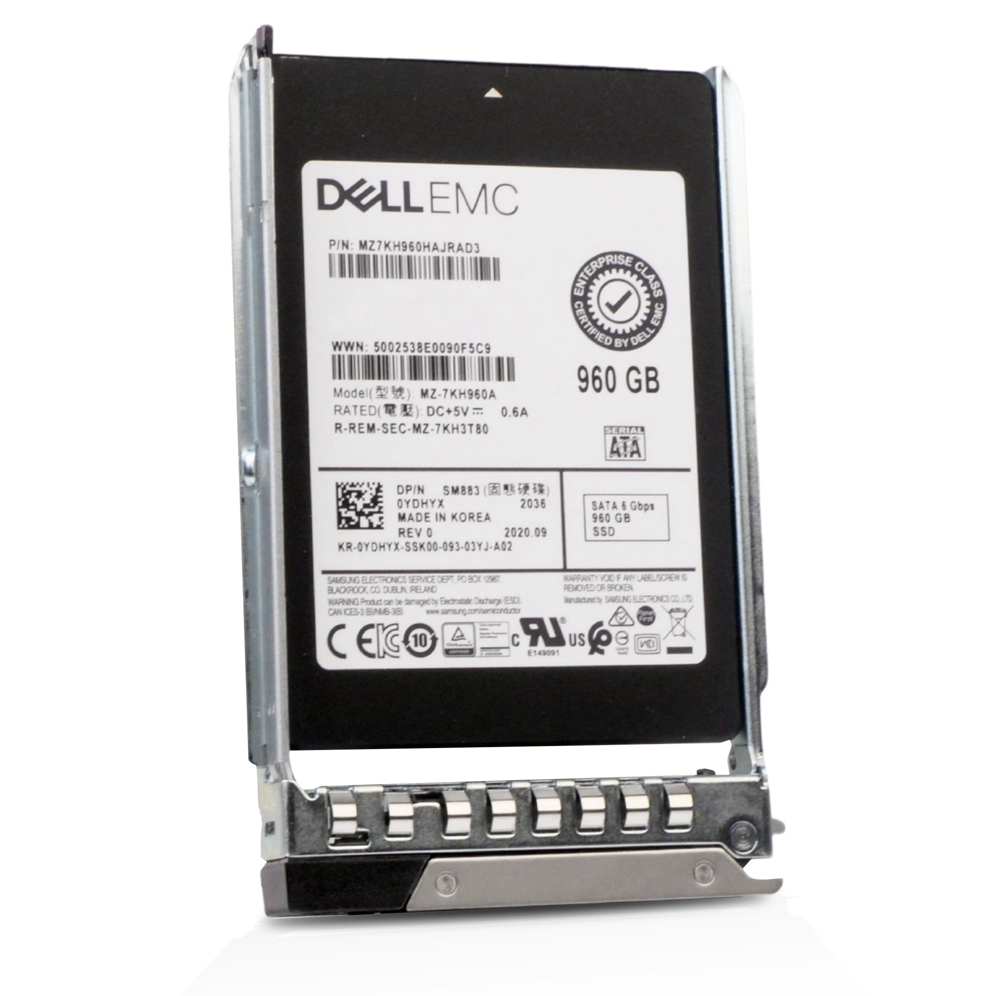 Dell G14 0YDHYX 960GB 3 DWPD SATA 6Gb/s MLC Mixed-Used 2.5in Refurbished SSD