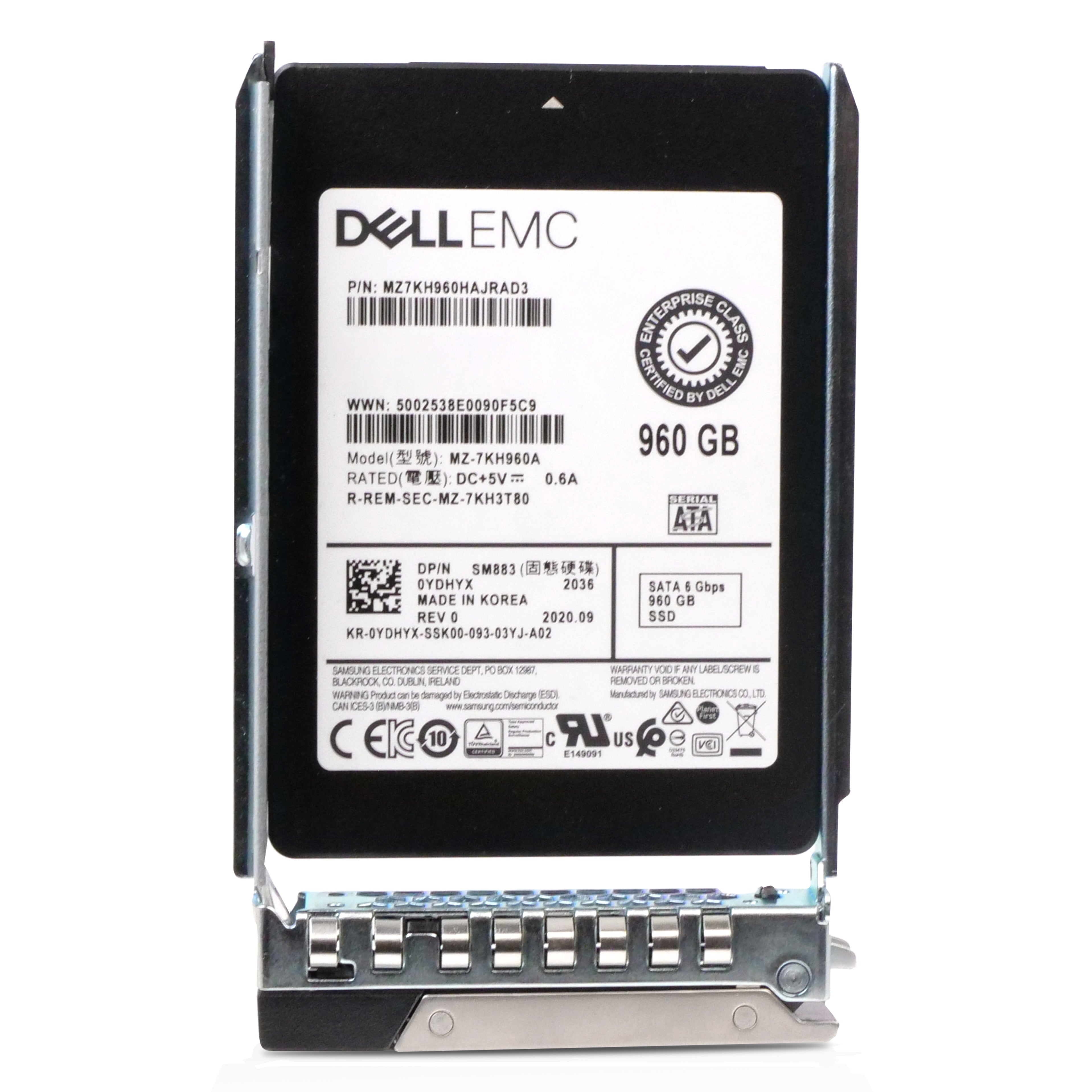 Dell G14 0YDHYX 960GB 3 DWPD SATA 6Gb/s MLC Mixed-Used 2.5in Refurbished SSD
