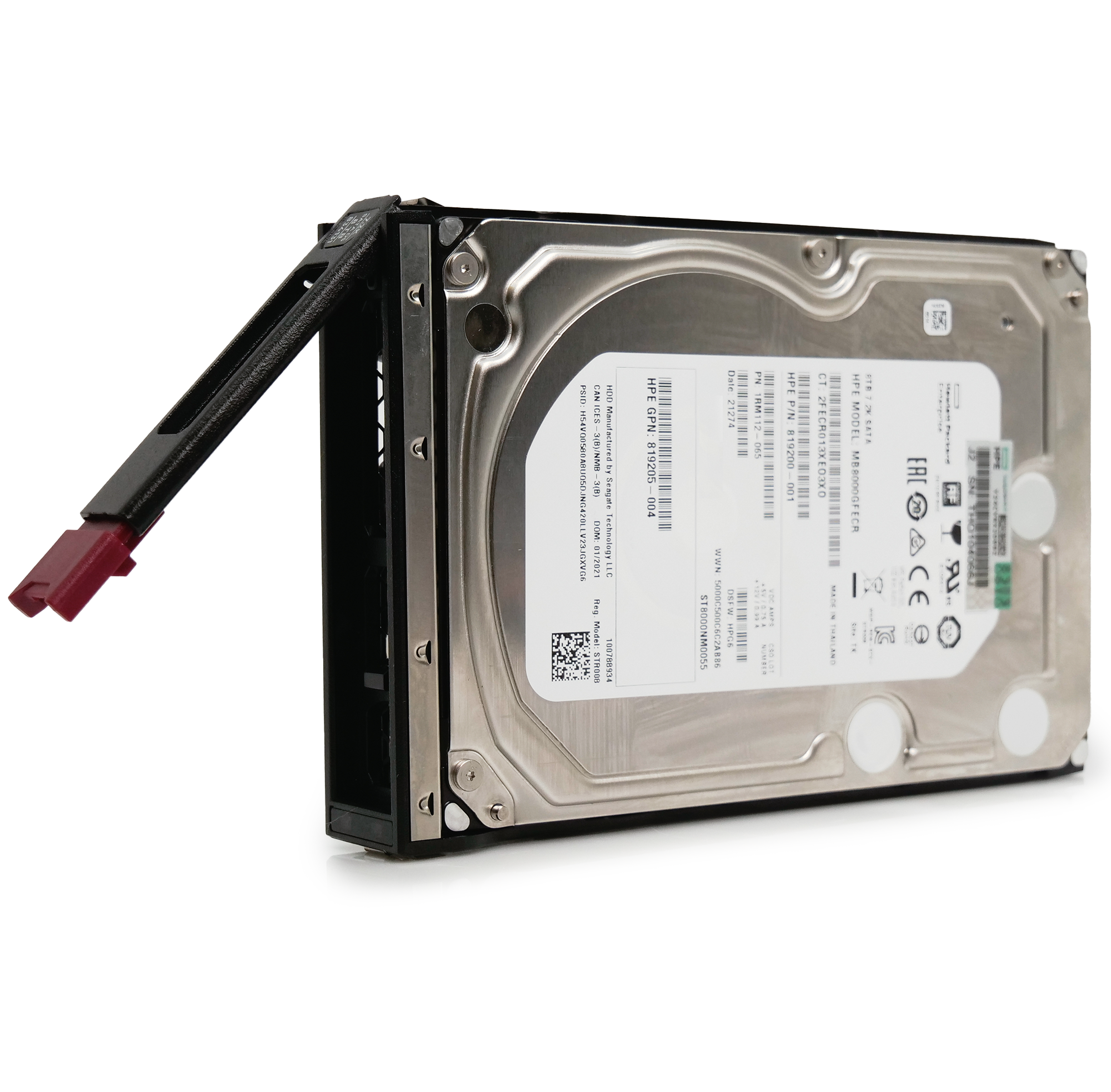 HP Generation 10 819200-001 8TB 7.2K RPM SATA 6Gb/s 512e 3.5in Refurbished HDD