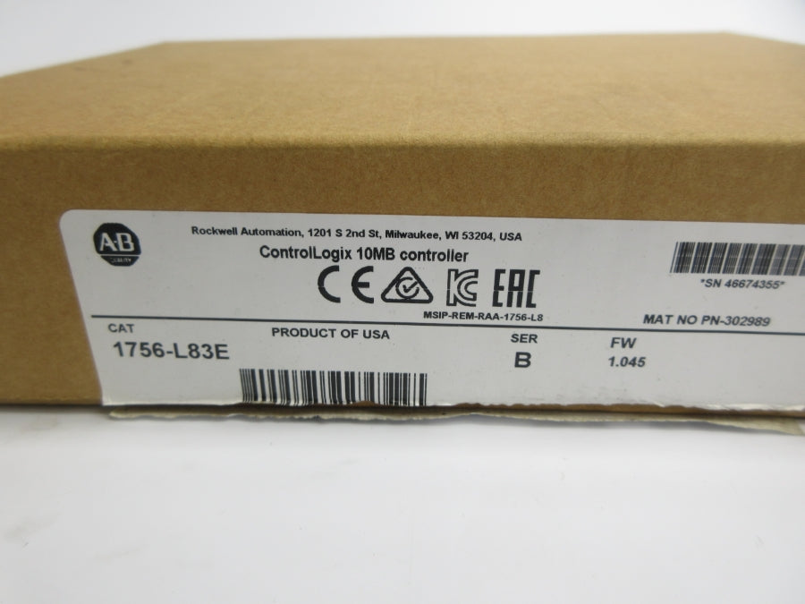 ALLEN BRADLEY 1756-L83E SER. B F/W 1.045 NSMP