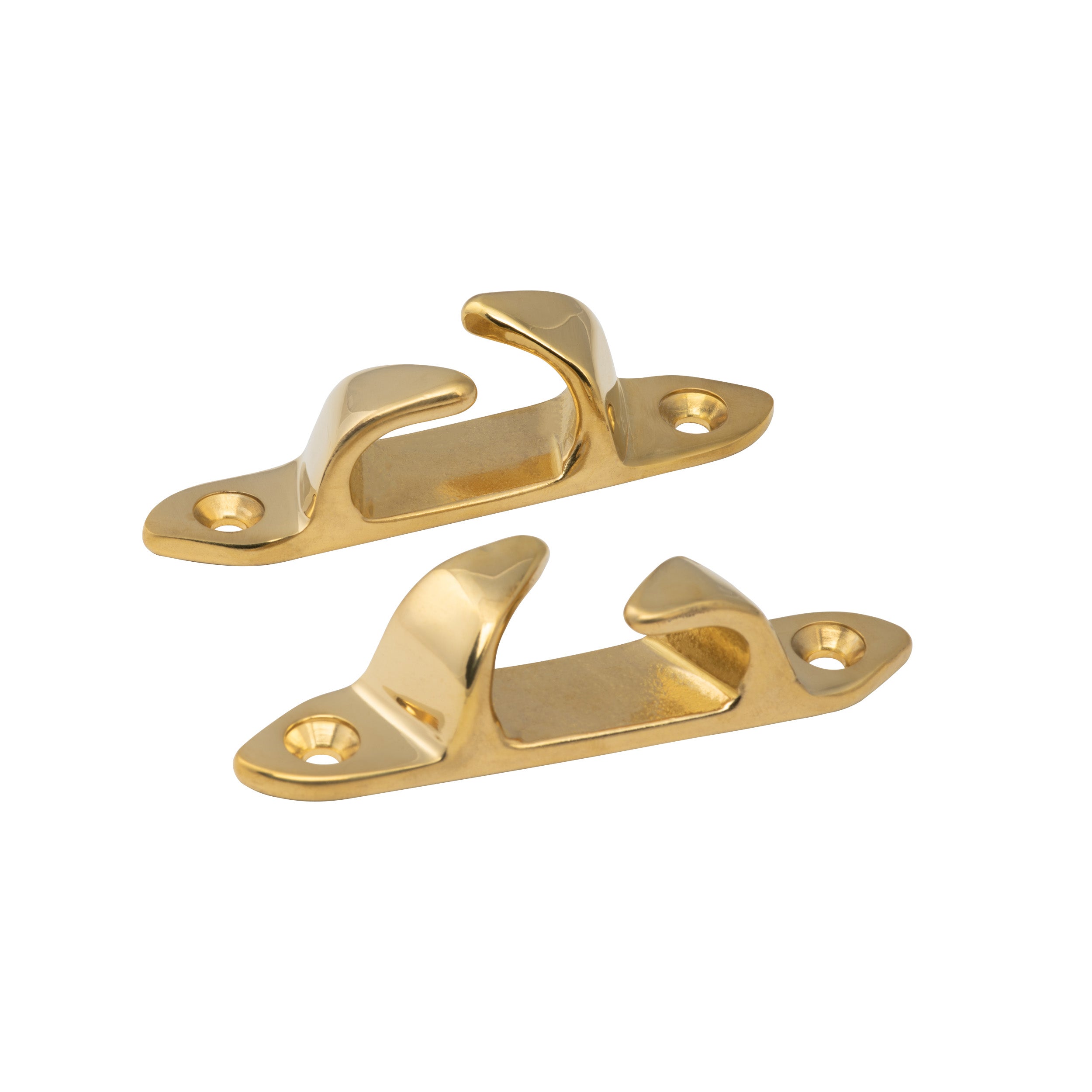 Whitecap S-0981B 4-1/2" Polished Brass Skene Bow Chock Pair