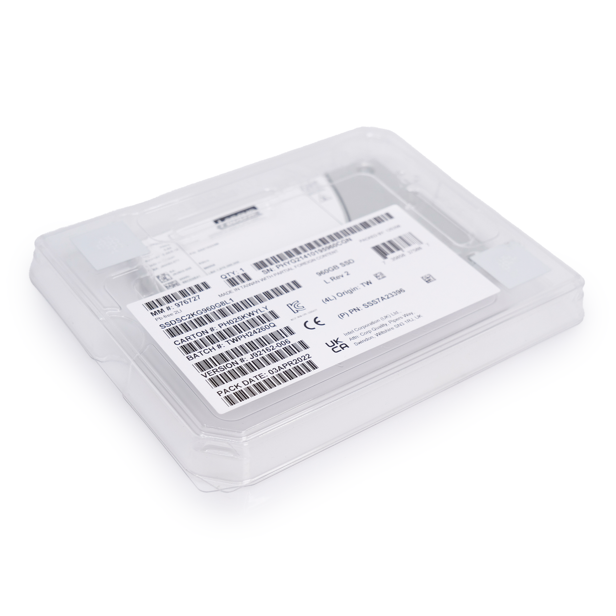 Intel/Lenovo S4610 SSDSC2KG960G8L1 960GB 3 DWPD SATA 6Gb/s 3D NAND TLC 2.5in Open Box Solid State Drive