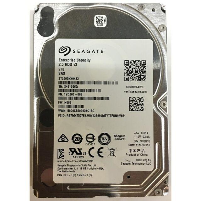 Seagate 2TB Enterprise 2.5 Internal Drive SAS 12Gb/s 7200 RPM 128MB ST2000NX0433