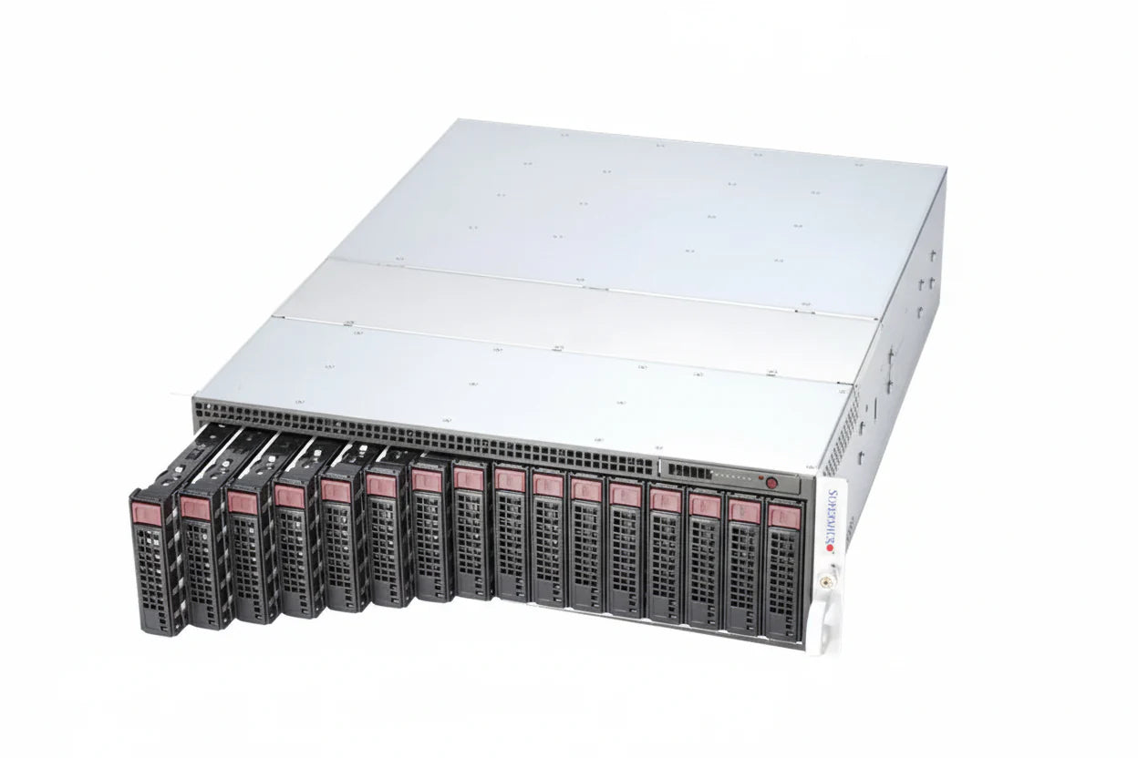 Supermicro SYS-5039MS-H8TRF 3U 8 Node MicroCloud - Xeon E3-1230 v6| 512GB DDR4 (4x16GB Per Node)