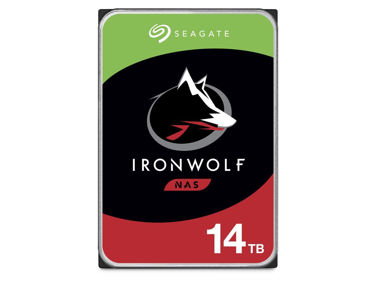 Seagate Ironwolf 14Tb Nas Hard Drive 7200 Rpm 256Mb Cache Sata 6.0Gb/S Cmr 3.5" Internal Hdd For Raid Network Attached Storage St14000Vn0008