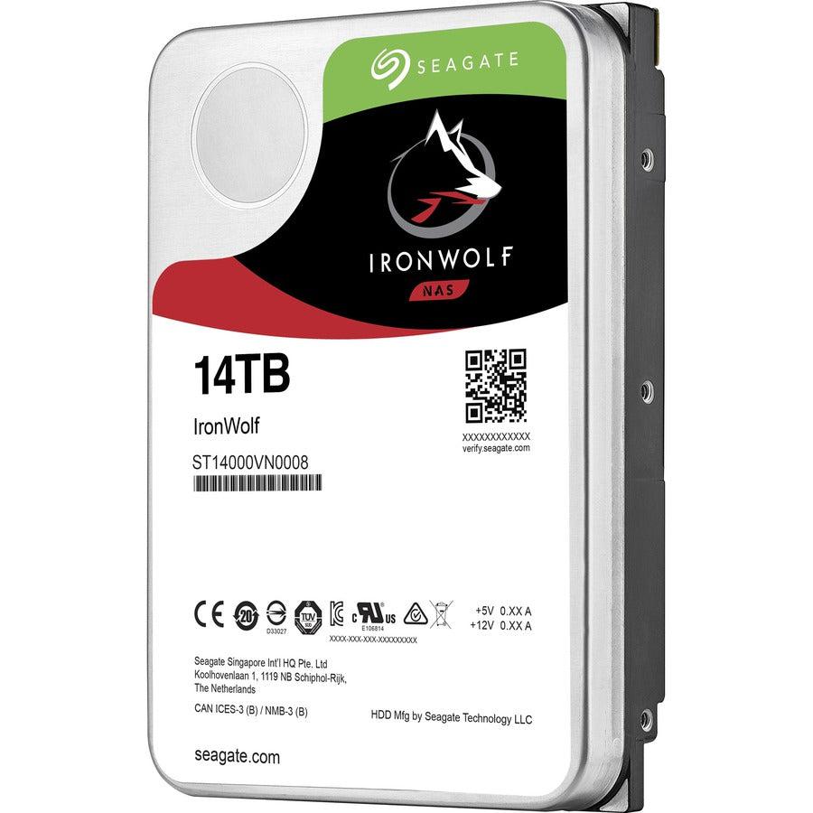 Seagate Ironwolf 14Tb Nas Hard Drive 7200 Rpm 256Mb Cache Sata 6.0Gb/S Cmr 3.5" Internal Hdd For Raid Network Attached Storage St14000Vn0008