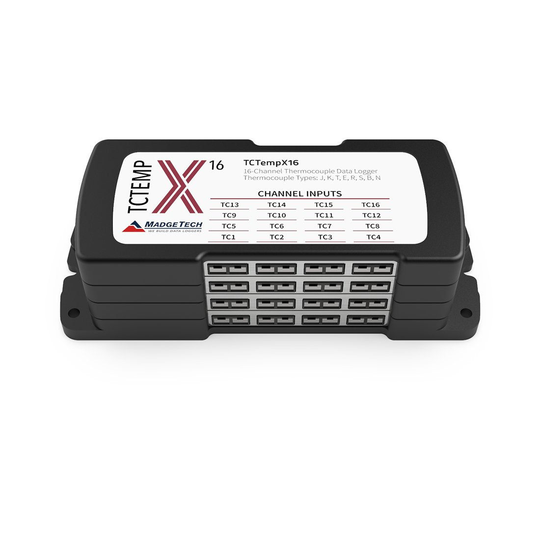 TCTempX - Multi Channel Thermocouple Loggers, 4, 8, 12 and 16 Channel