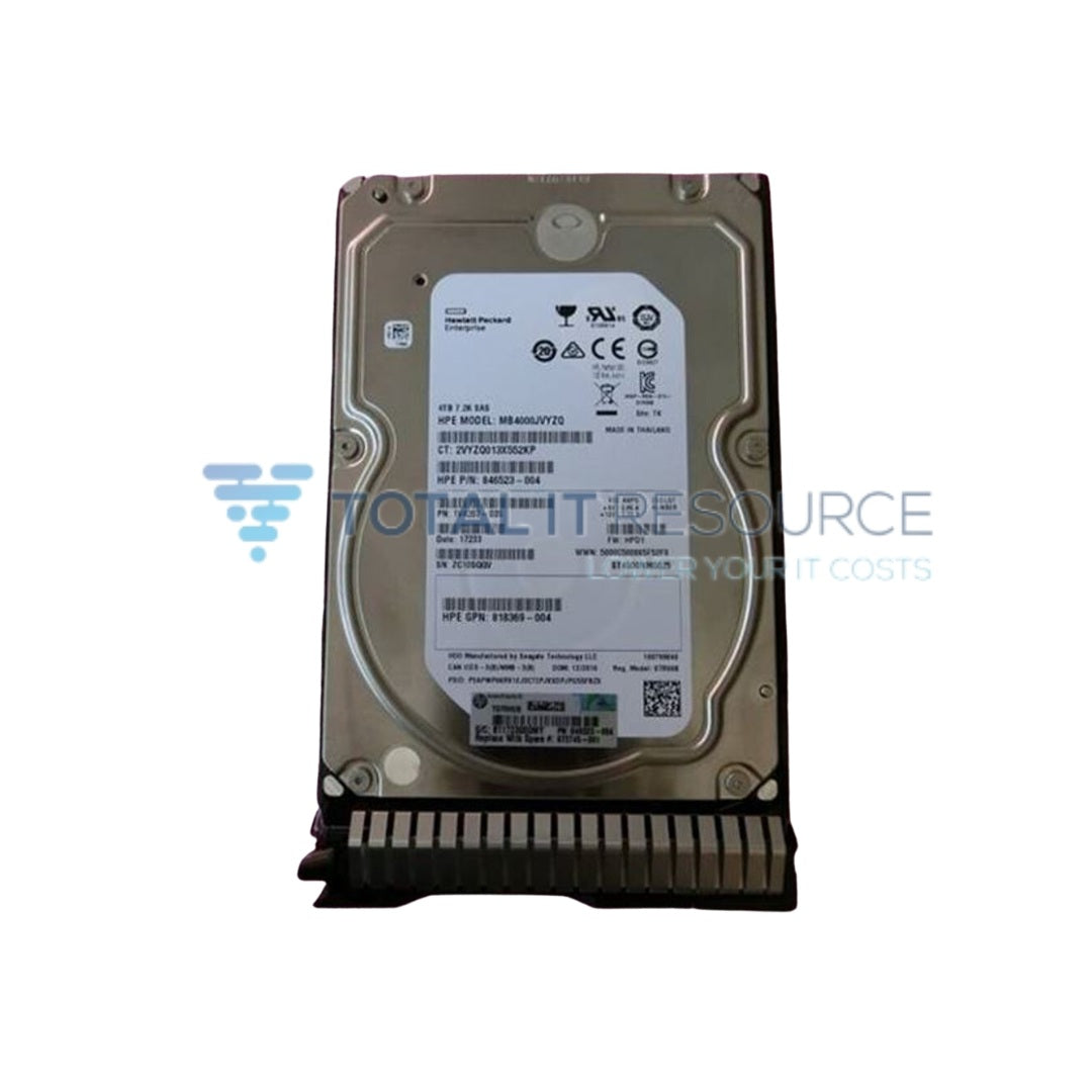 872487-B21 HPE 4TB SAS 12G Midline 7.2K LFF (3.5in SC Digitally Signed Firmware HDD