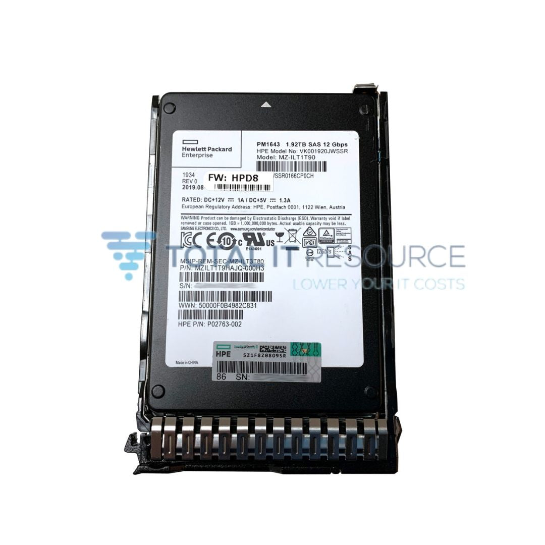 P06586-B21 HPE 1.92TB SAS 12G Read Intensive SFF (2.5in SC SSD