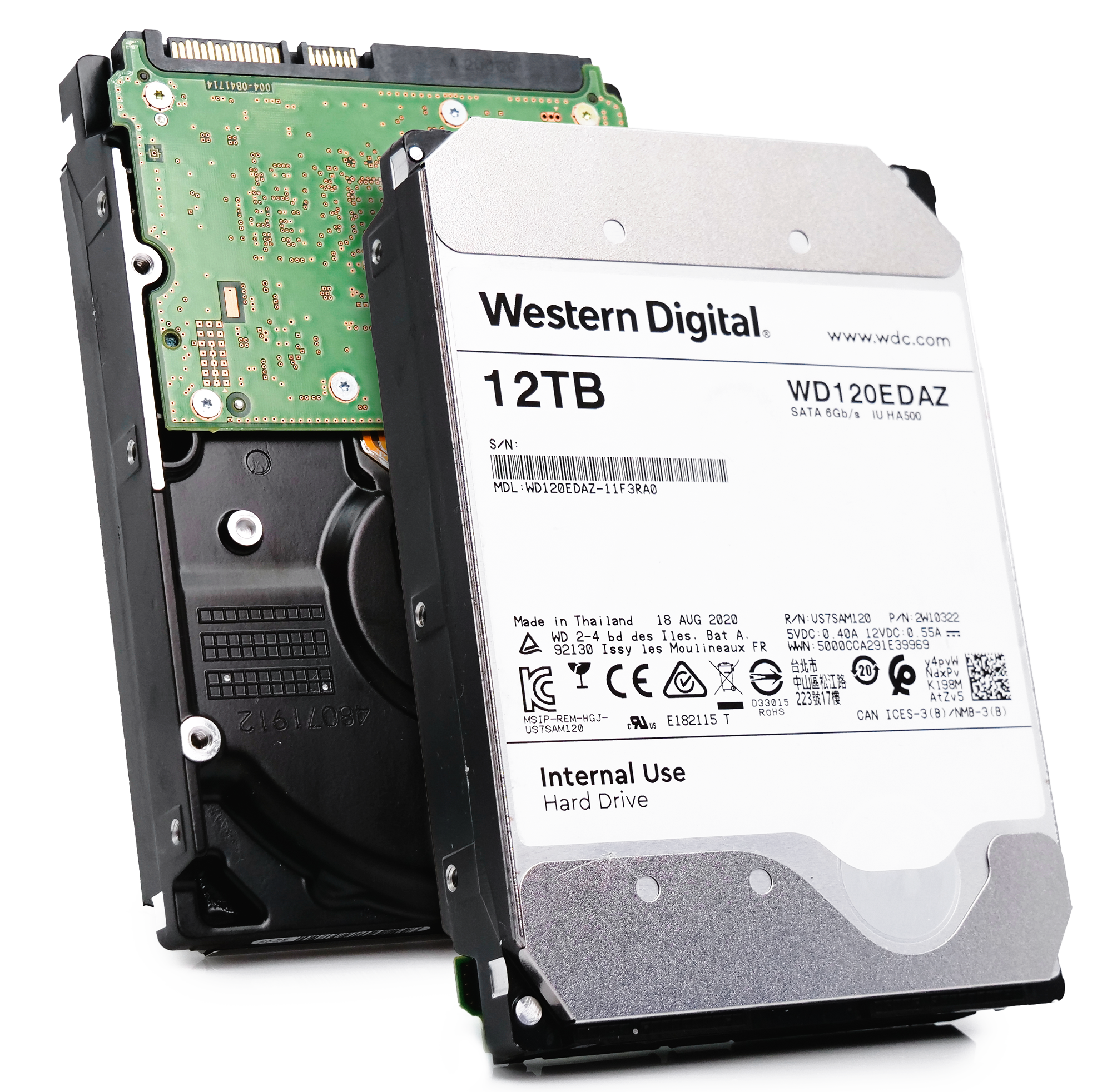 Western Digital WD120EDAZ-11F3RA0 12TB 5.4K RPM SATA 6Gb/s 512e 3.5in Hard Drive