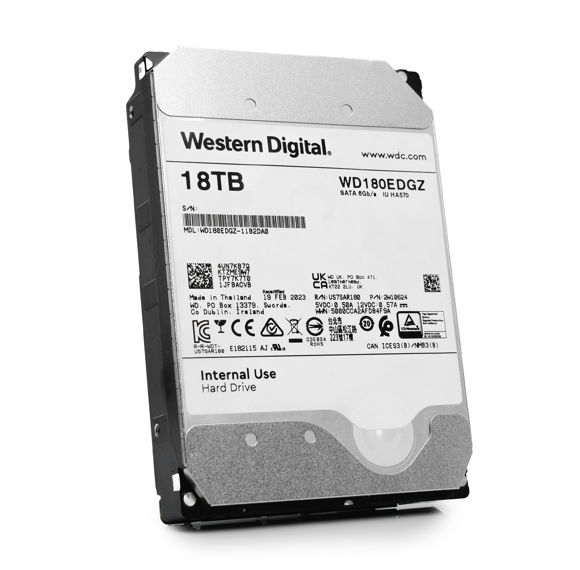 Western Digital WD180EDGZ-11B2DA0 18TB 7.2K RPM SATA 6Gb/s 512e 3.5in Refurbished HDD