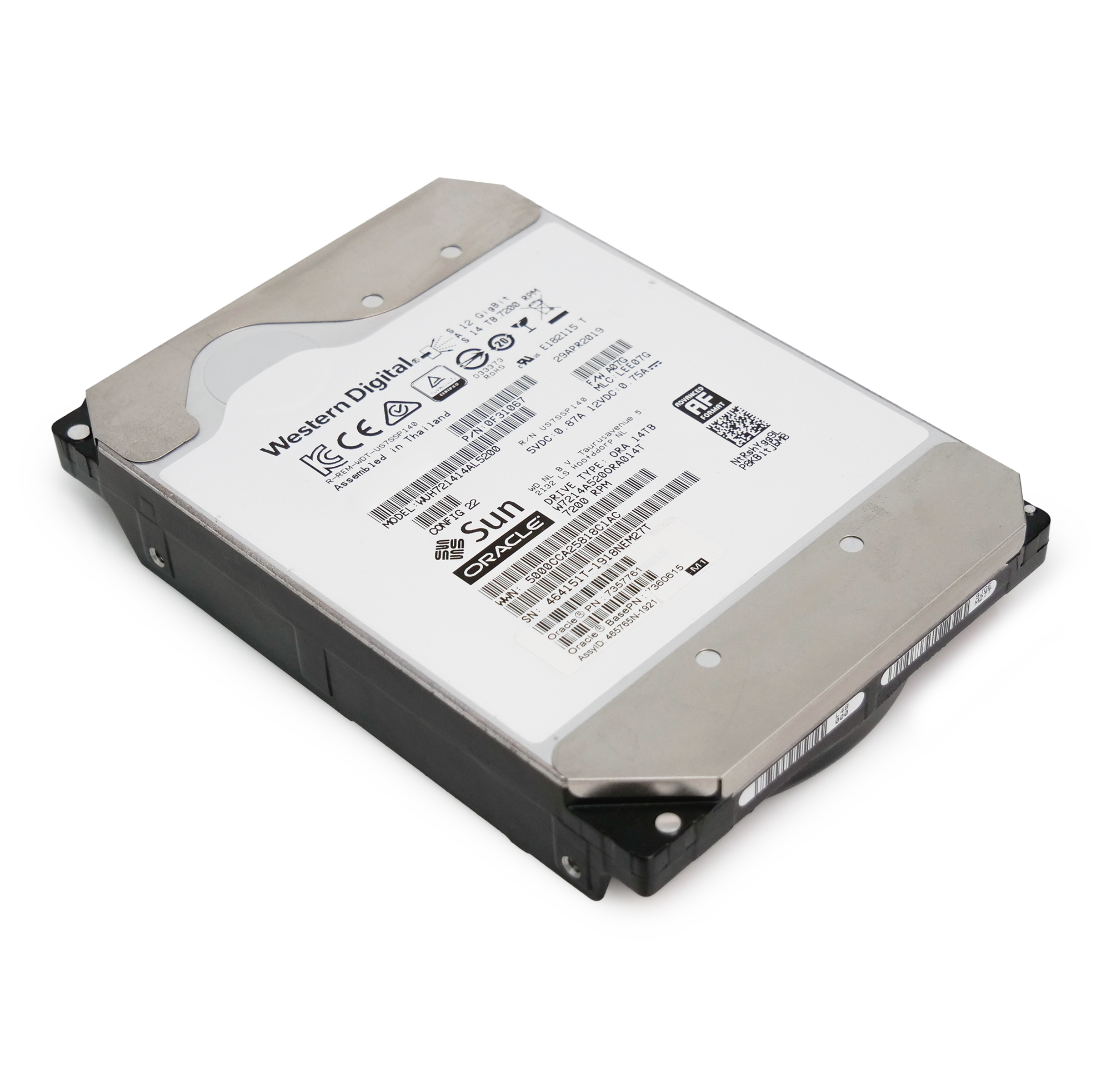 Western Digital Ultrastar DC HC530 WUH721414AL5200 0F31067 14TB 7.2K RPM SAS 12Gb/s 512e 3.5in Refurbished HDD
