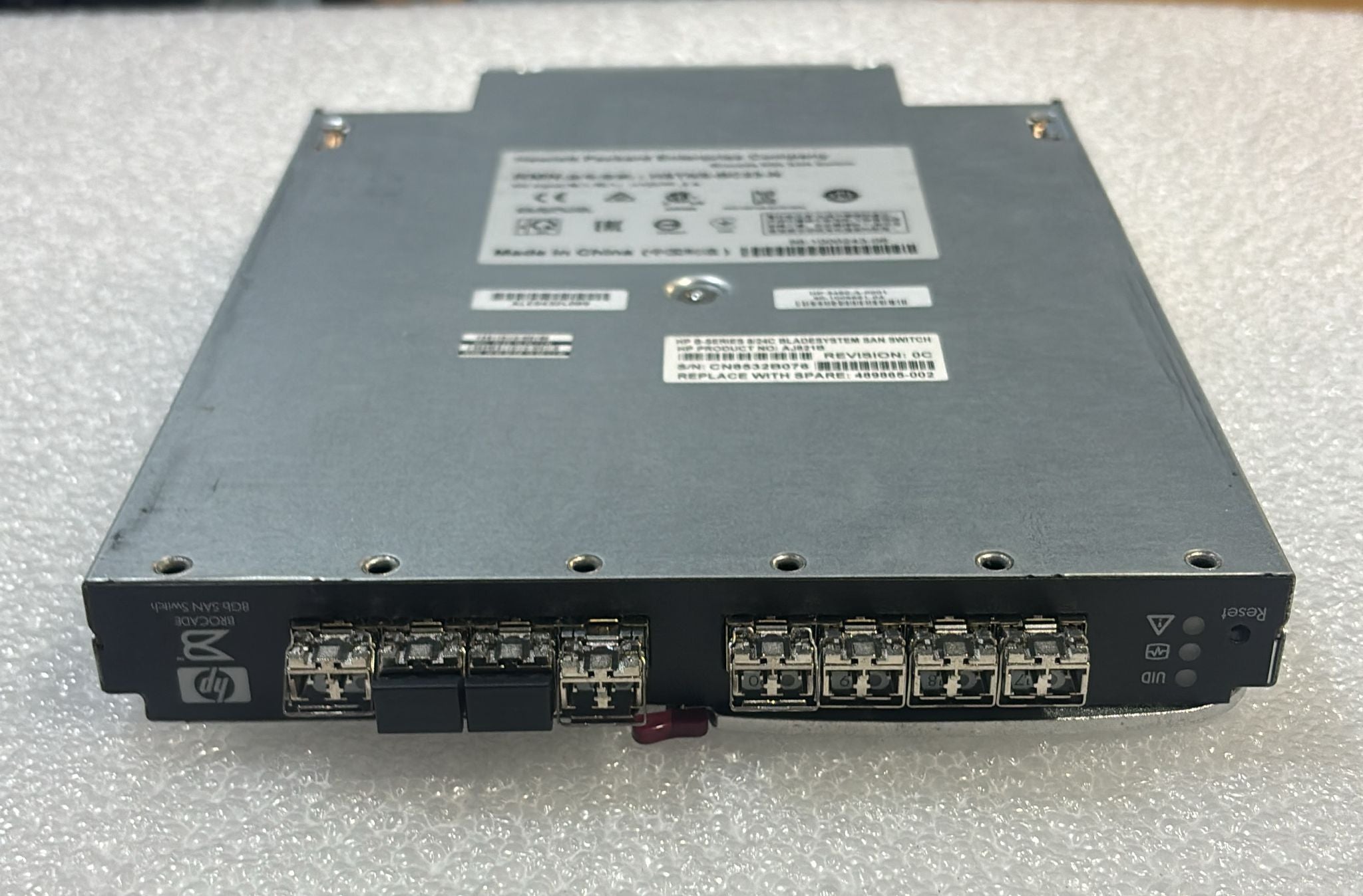 HP 489865-001 B-Series SAN Switch - Label View | Alo Tech Solutions