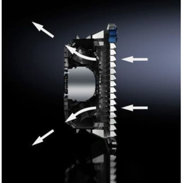 Axial Fan, Square, 230V AC, 1 Phase, PBT Plastic, 5 13/16 in W.