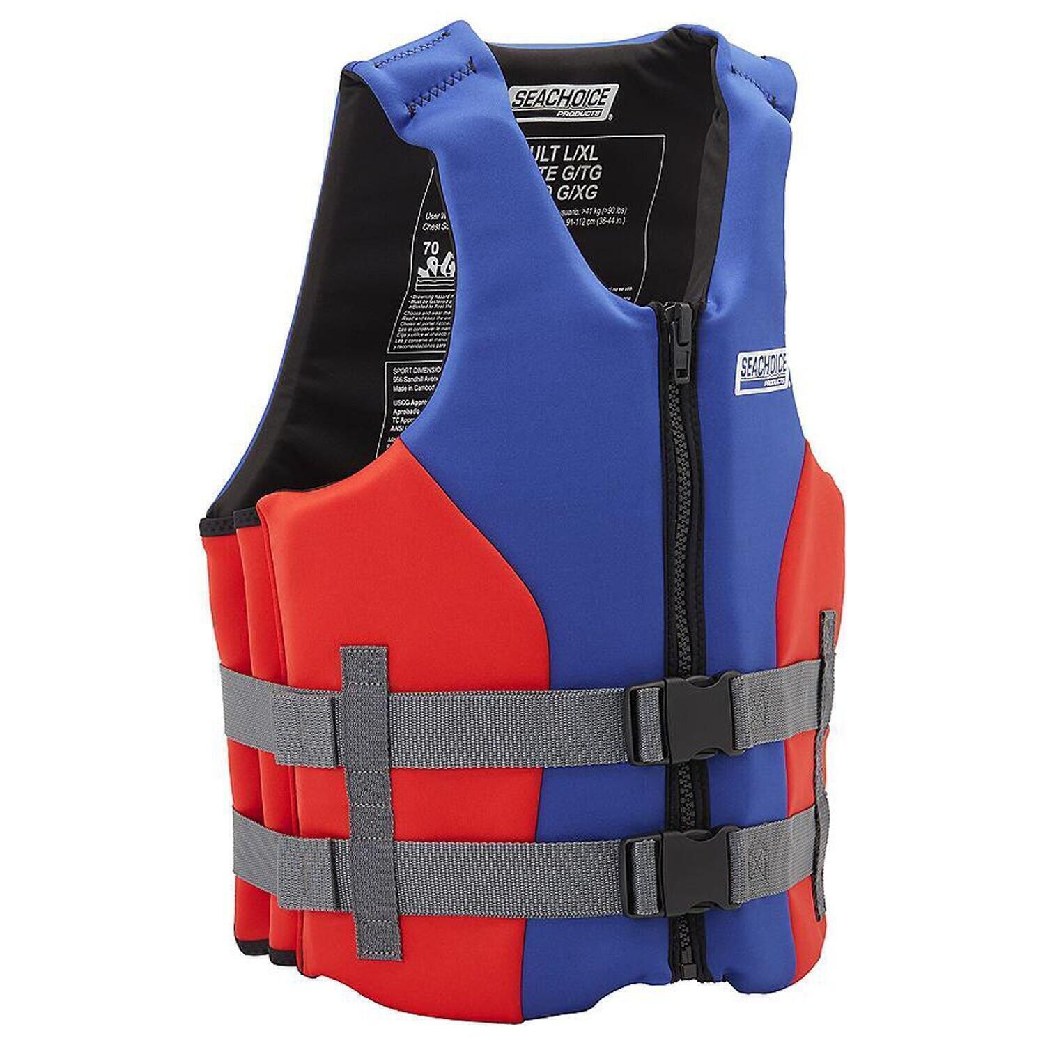 Seachoice 99500 Adult Dual Sized Evoprene Vest Blue, S/M