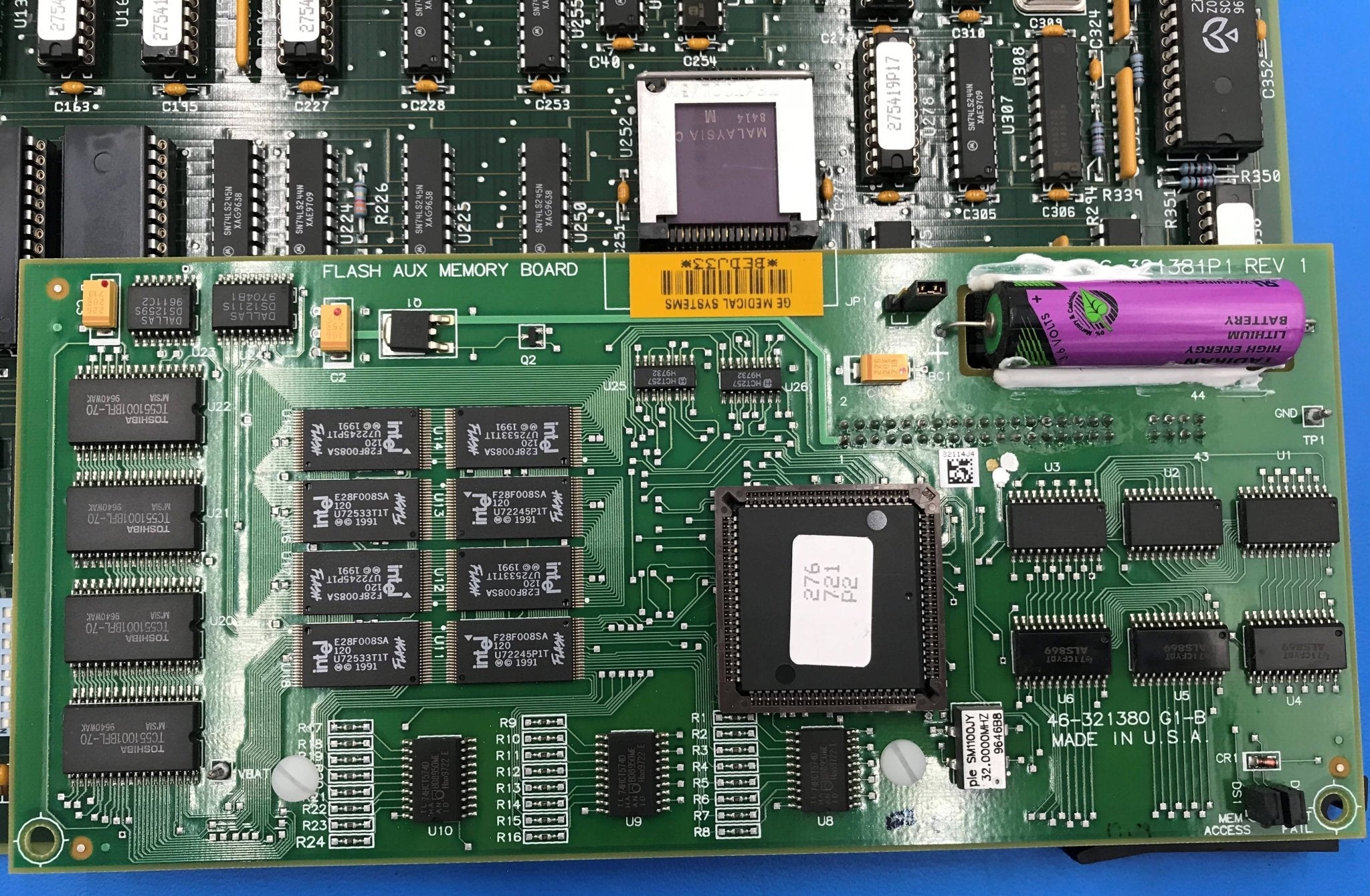 ASC ECM CPU Board W/ Flash AUX Memory PCB (46-226936 G6-A/46-321381P1 Rev1 GE