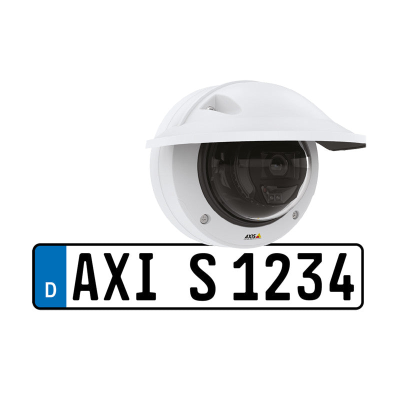 AXIS P3245-LVE-3 2MP License Plate Recognition Outdoor Dome IP Security Camera, License Plate Verifier Kit with Night Vision, H.265 - 02234-001