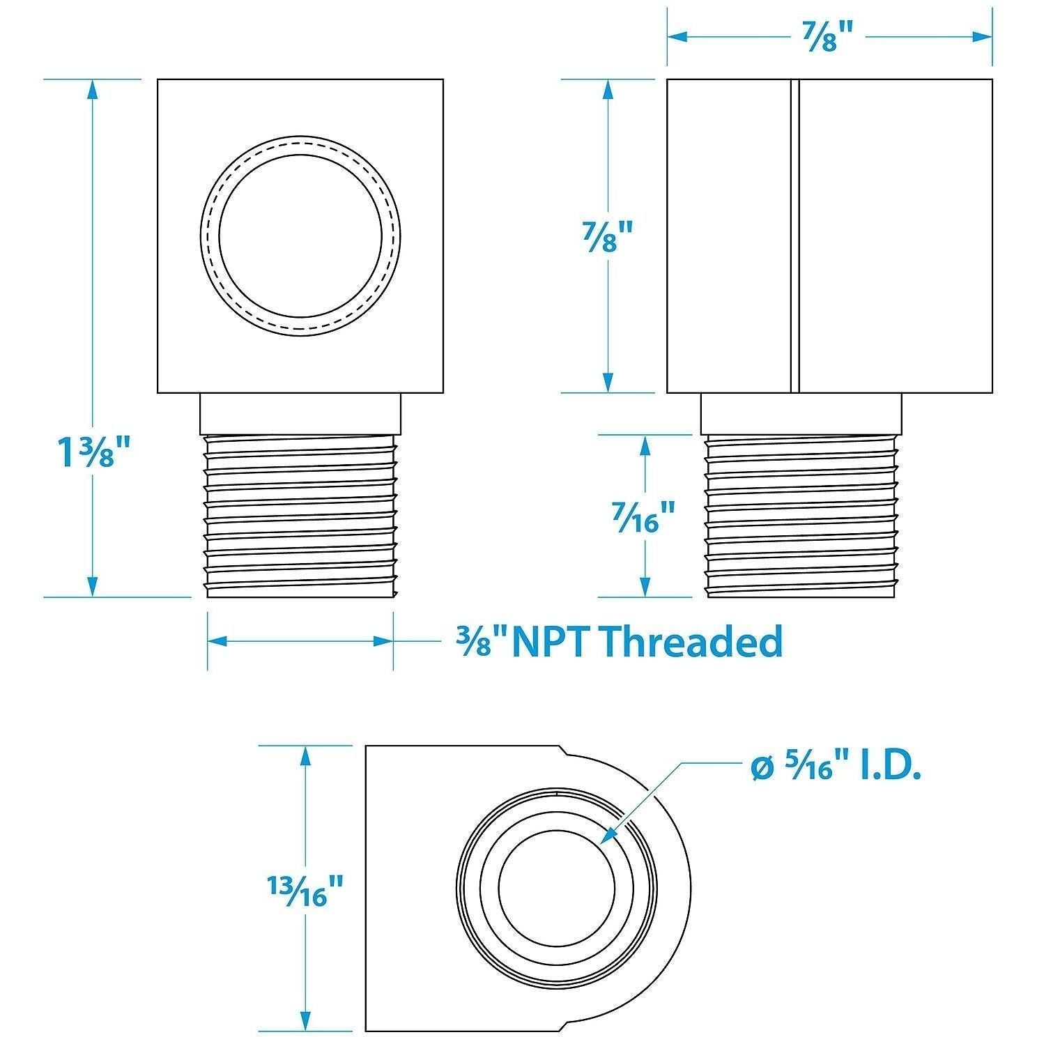 Seachoice 50-20841 Brass Tank Vent Elbow