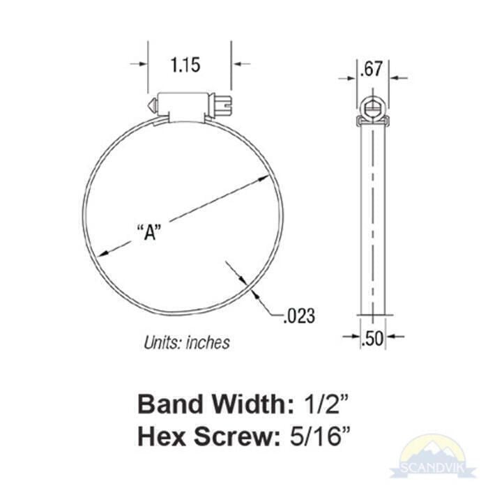 Scandvik 50036 Breeze Power-Seal Perforated Hose Clamp, #24, 10/box