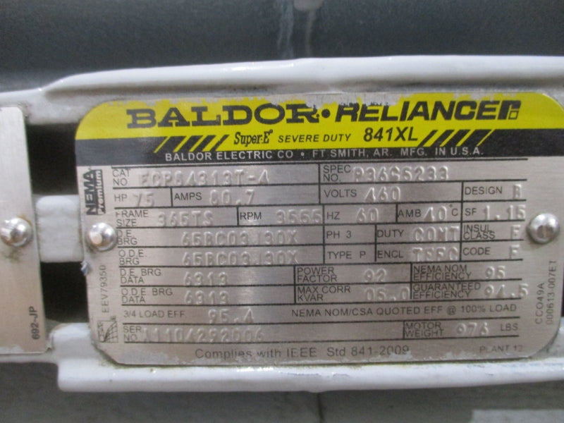 BALDOR ECP84313T-4 460V 80.7A NSMP