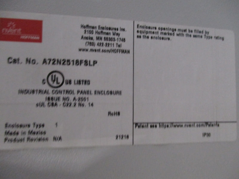 HOFFMAN A72N2518FSLP NSNP