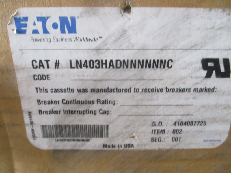 EATON MG ANSI 6P DNARR 400A CASSSETTE LN403HADNNNNNNC NSMP