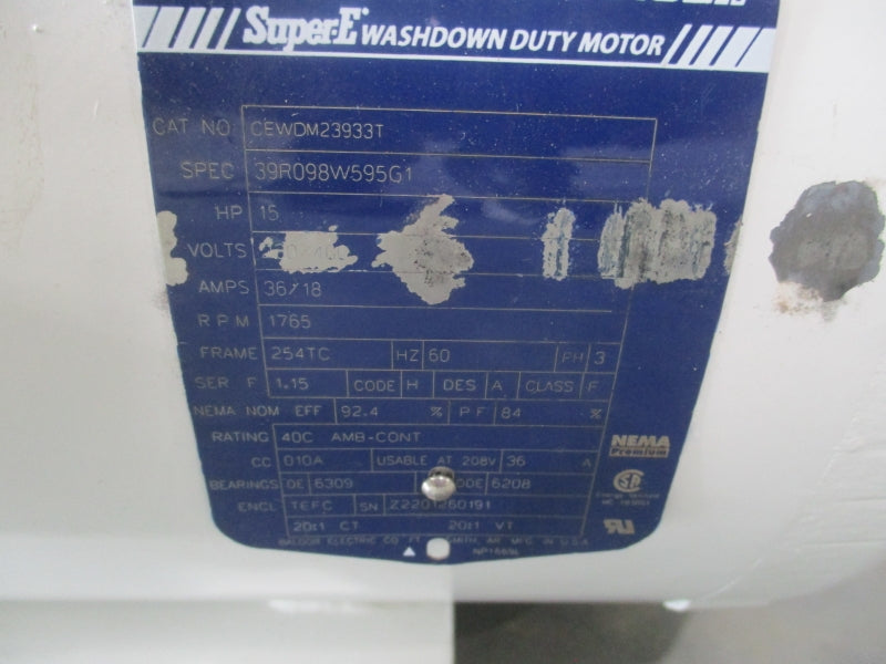 BALDOR CEWDM23933T 230/460V 36/18A (AS PICTURED) NSNP