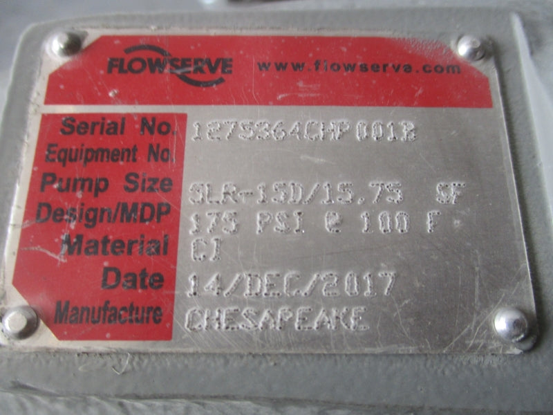 FLOWSERVE 5LR-15D/15.75SF 175PSI NSNP