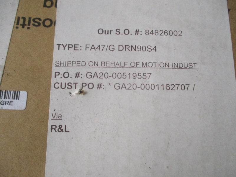 SEW-EURODRIVE FA47/GDRN90S4 NSFS