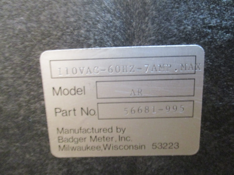 BADGER METER 3" STAINLESS 150# AR 56681-995 110VAC 7A NSMP