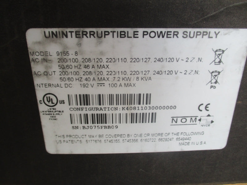 EATON 9155-8 200/100V 46A NSMP