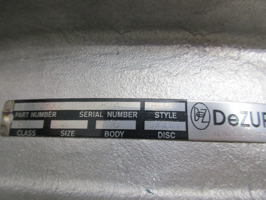 DEZURIK 9676672R002 SIZE 12 316 BODY CLASS 150 NSNP