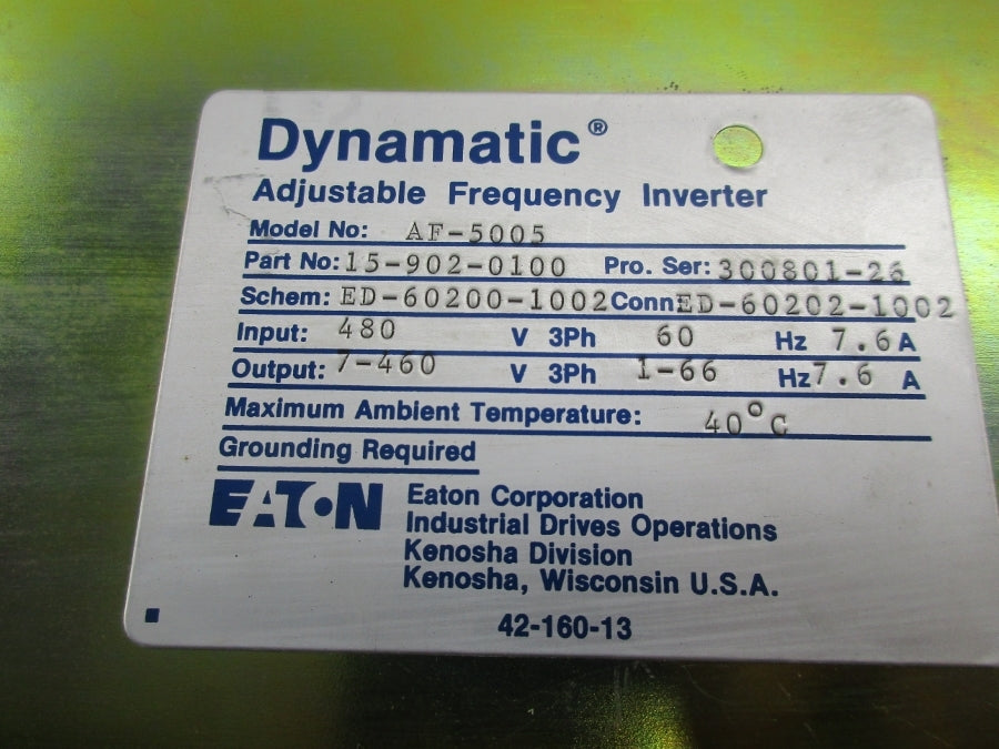 EATON AF-5005 15-902-0100 480V 7.6A UNMP