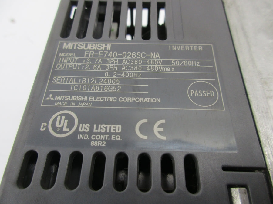 MITSUBISHI FR-E740-026SC-NA 380-480V 3.7A (AS PICTURED) UNMP
