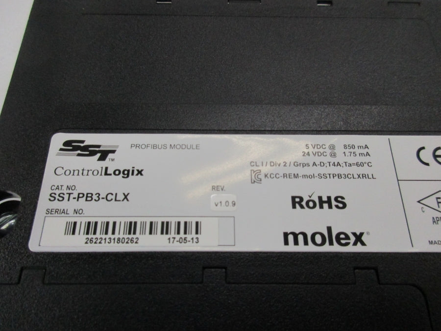 MOLEX SST-PB3-CLX REV 1.0.9 24VDC NSMP