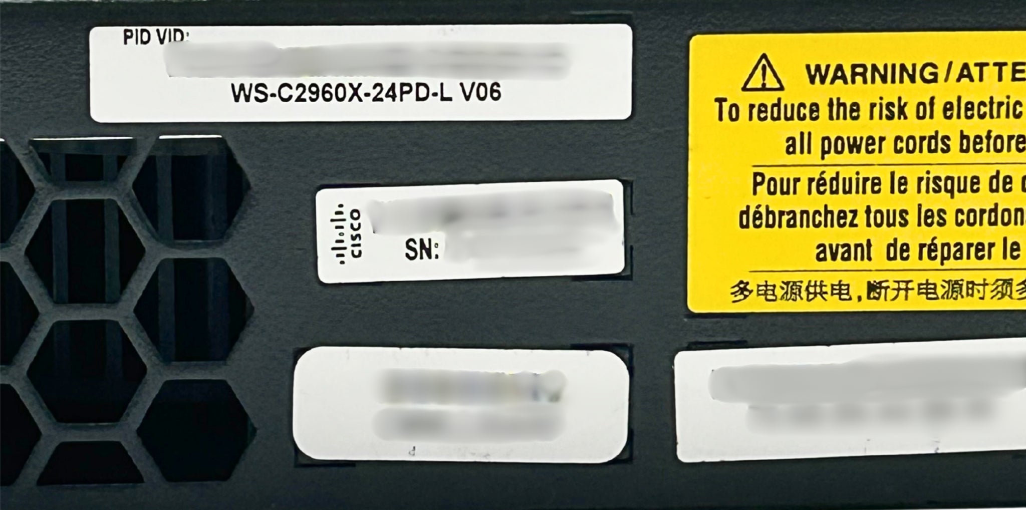 Cisco WS-C2960X-24PD-L C2960X 24 GIGE POE 2X10G SFP+ 370W