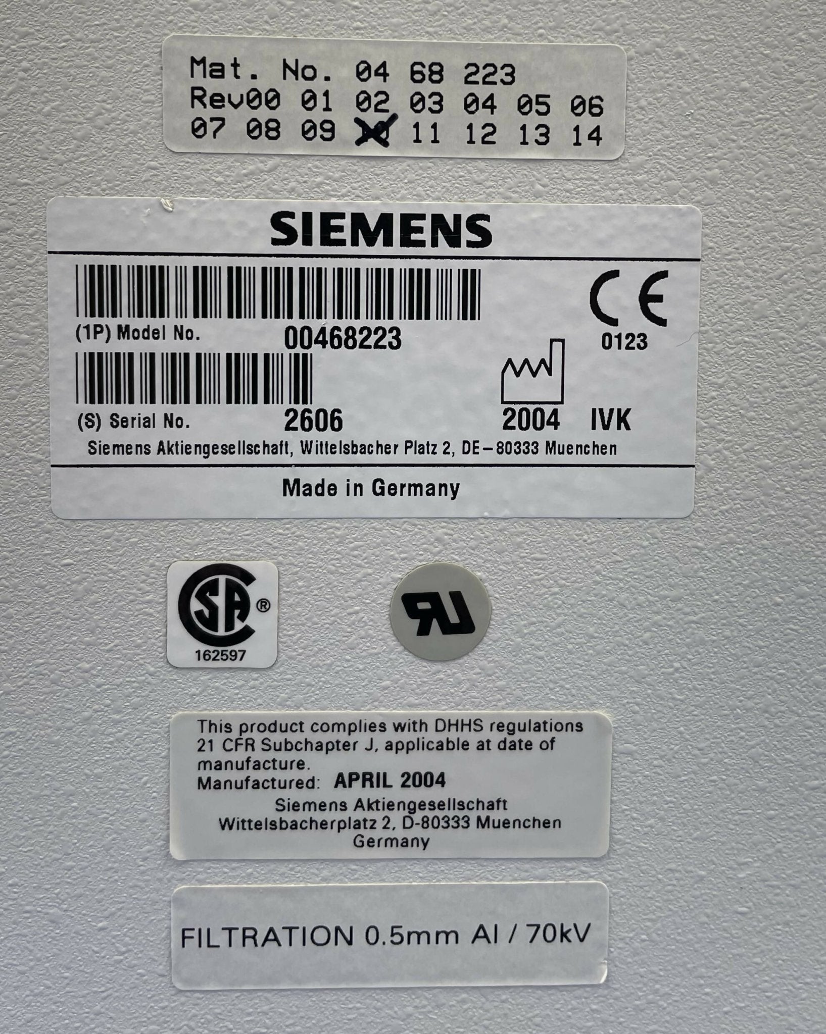 COLLIMATOR UT (00468223/0468223 SIEMENS