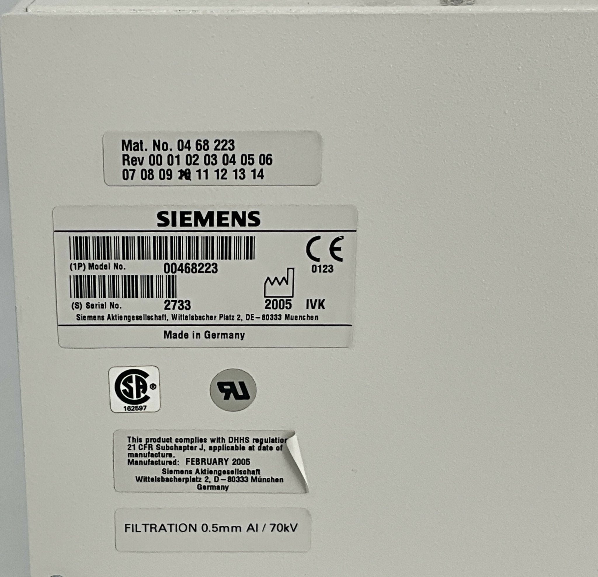COLLIMATOR UT (00468223/0468223 SIEMENS