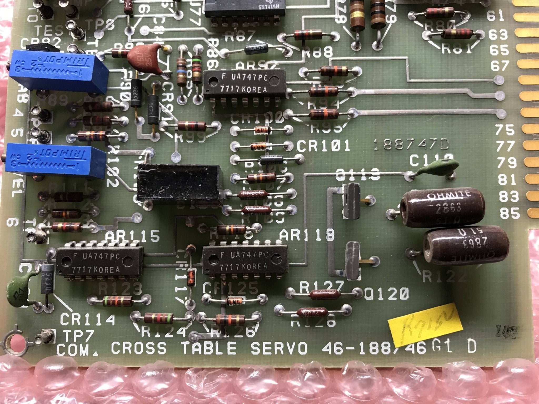 Com. Cross Table servo Board (46-188746 G1-D GE