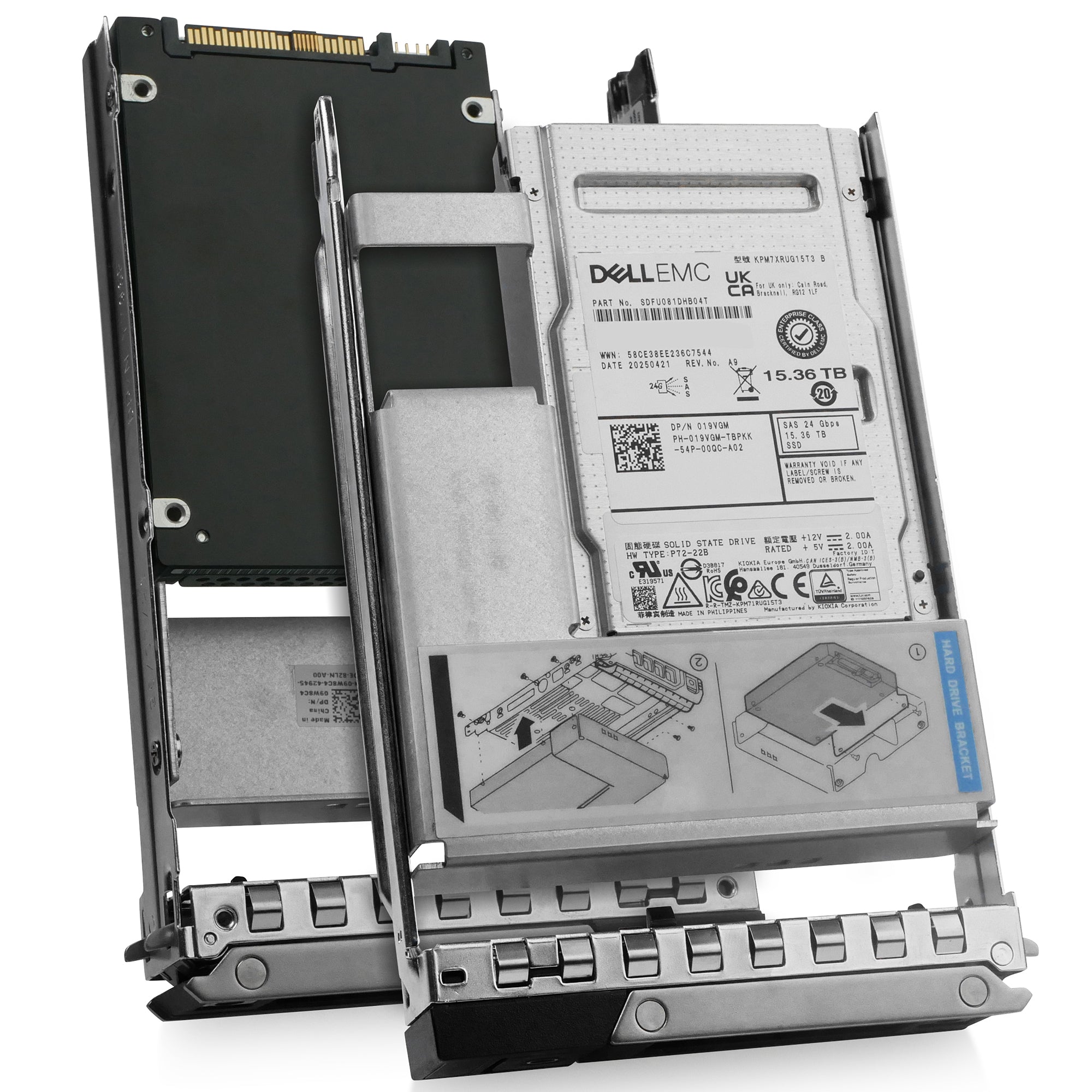 Dell G14 019VGM 15.36TB 1 DWPD SAS-4 24Gb/s 3D TLC 3.5 Refurbished SSD