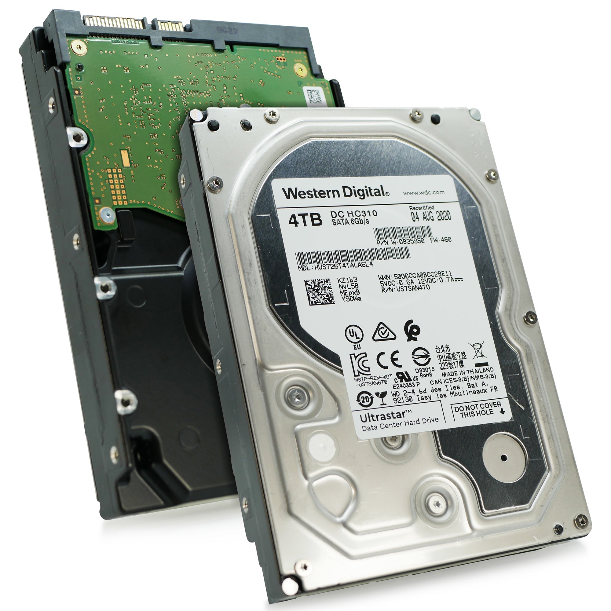 Western Digital Ultrastar DC HC310 HUS726T4TALA6L4 0B35950 4TB 7.2K RPM SATA 6Gb/s 512n 3.5in Recertified Hard Drive