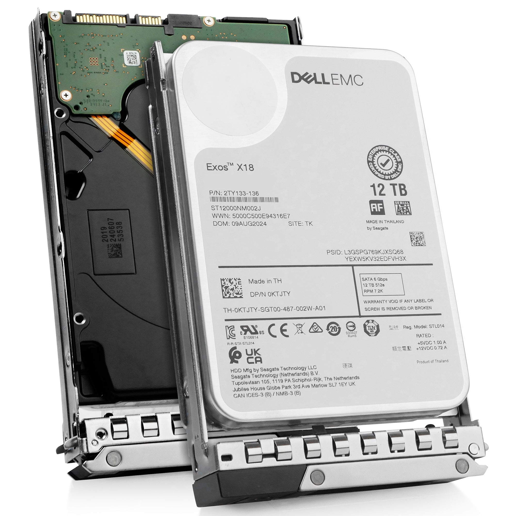 Dell G14 400-AUYE 12TB 7.2K RPM SATA 6Gb/s 512e 3.5in Refurbished HDD