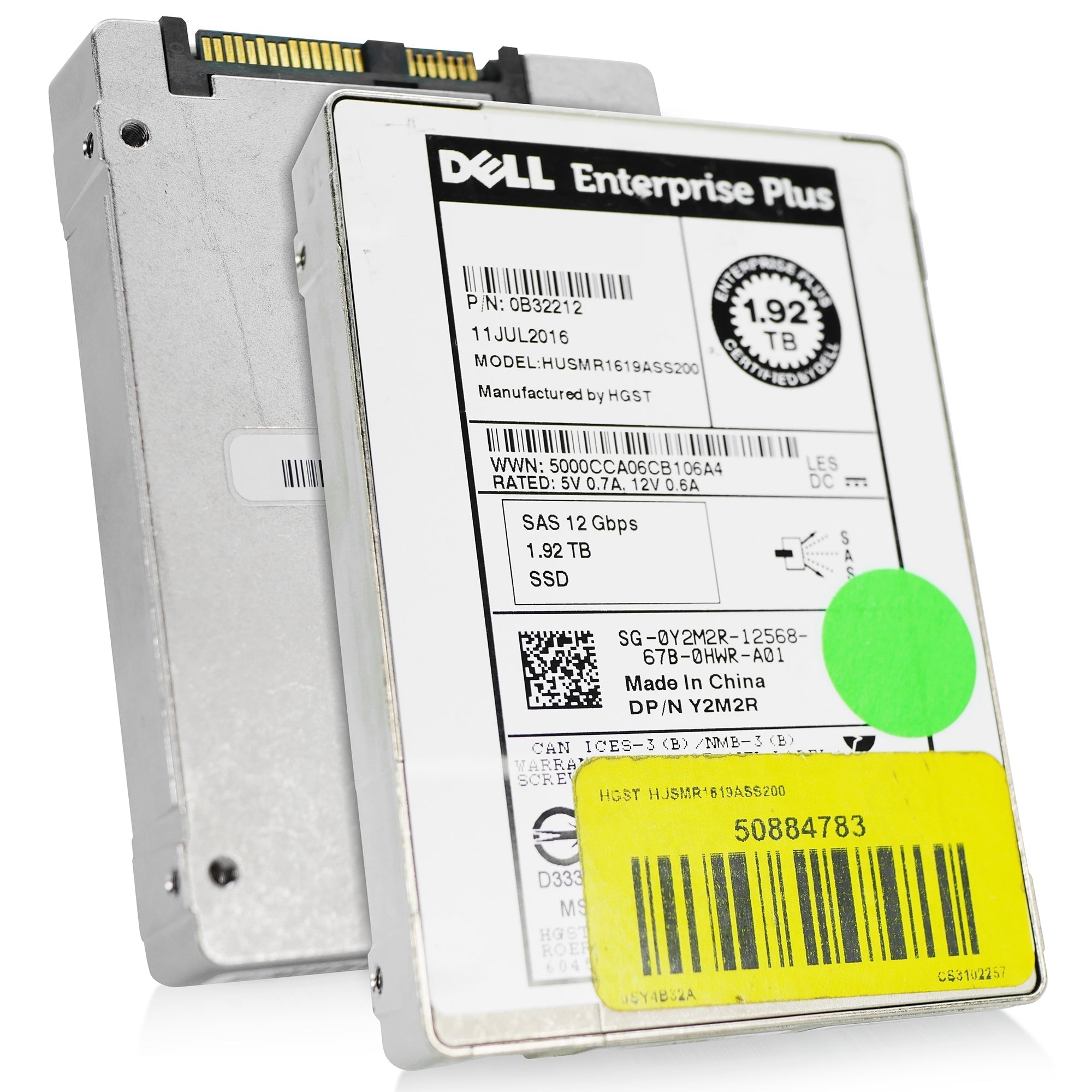 Dell/HGST Ultrastar DC SS200 HUSMR1619ASS200 0B32212 1.92TB 1 DWPD SAS 12Gb/s MLC 2.5in Refurbished SSD